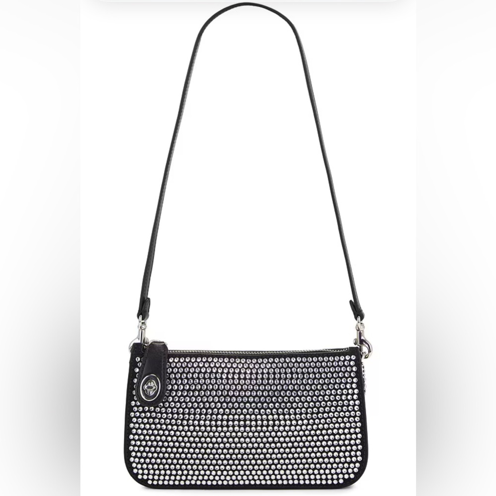 COACH | Black Penn Shoulder Bag w/ Crystal NWT